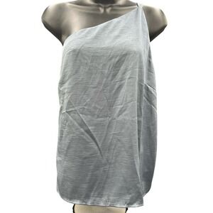 A new day one shoulder satin tank size Xl. Smokey blue. Pit to pit 21 length 25‎
